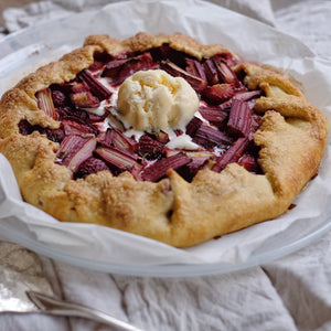 Rhubarb and Strawberry Galette