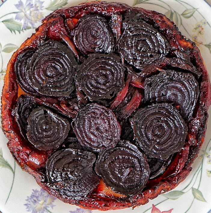 Beetroot and Shallot Tarte Tatin