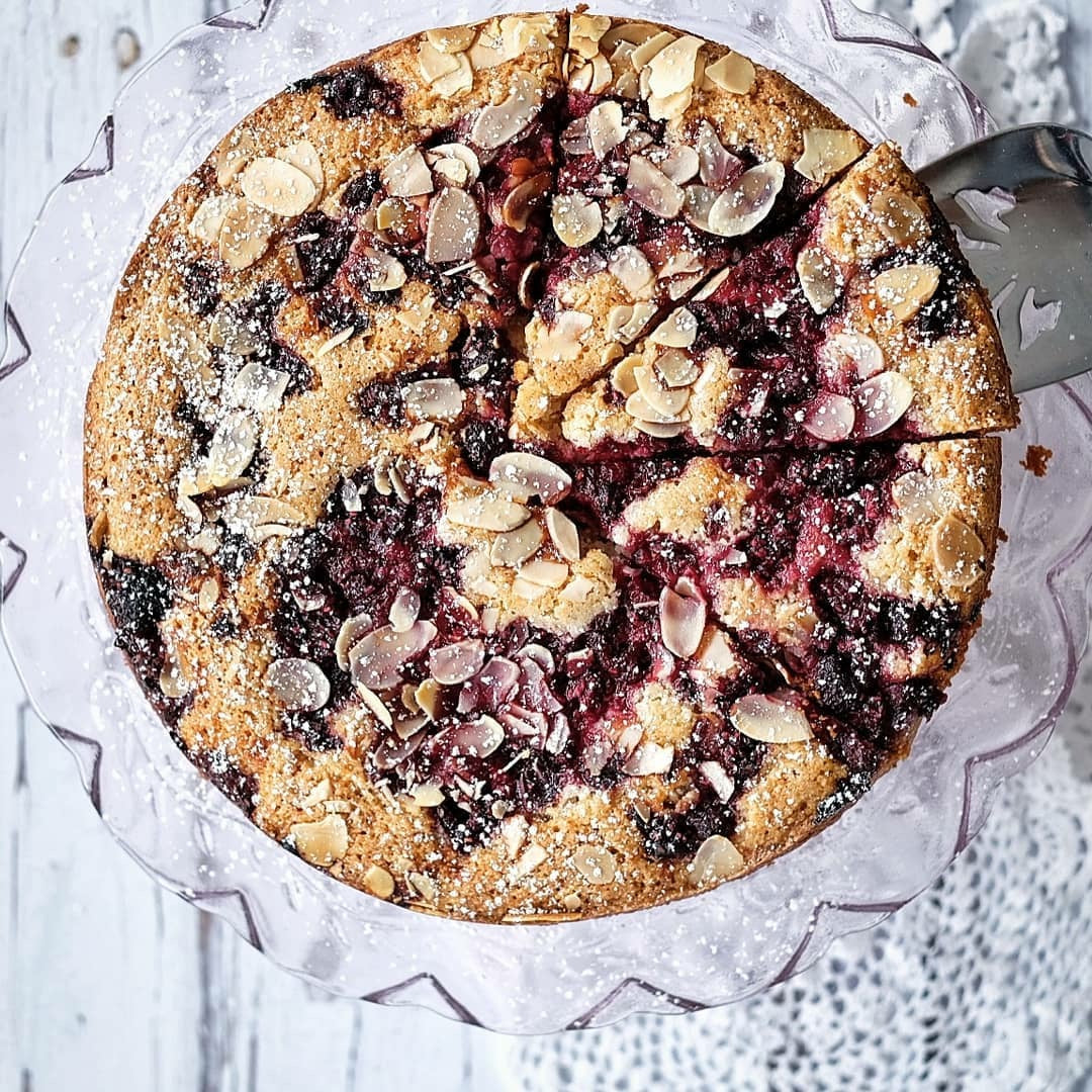 Raspberry Almond Tea Cake