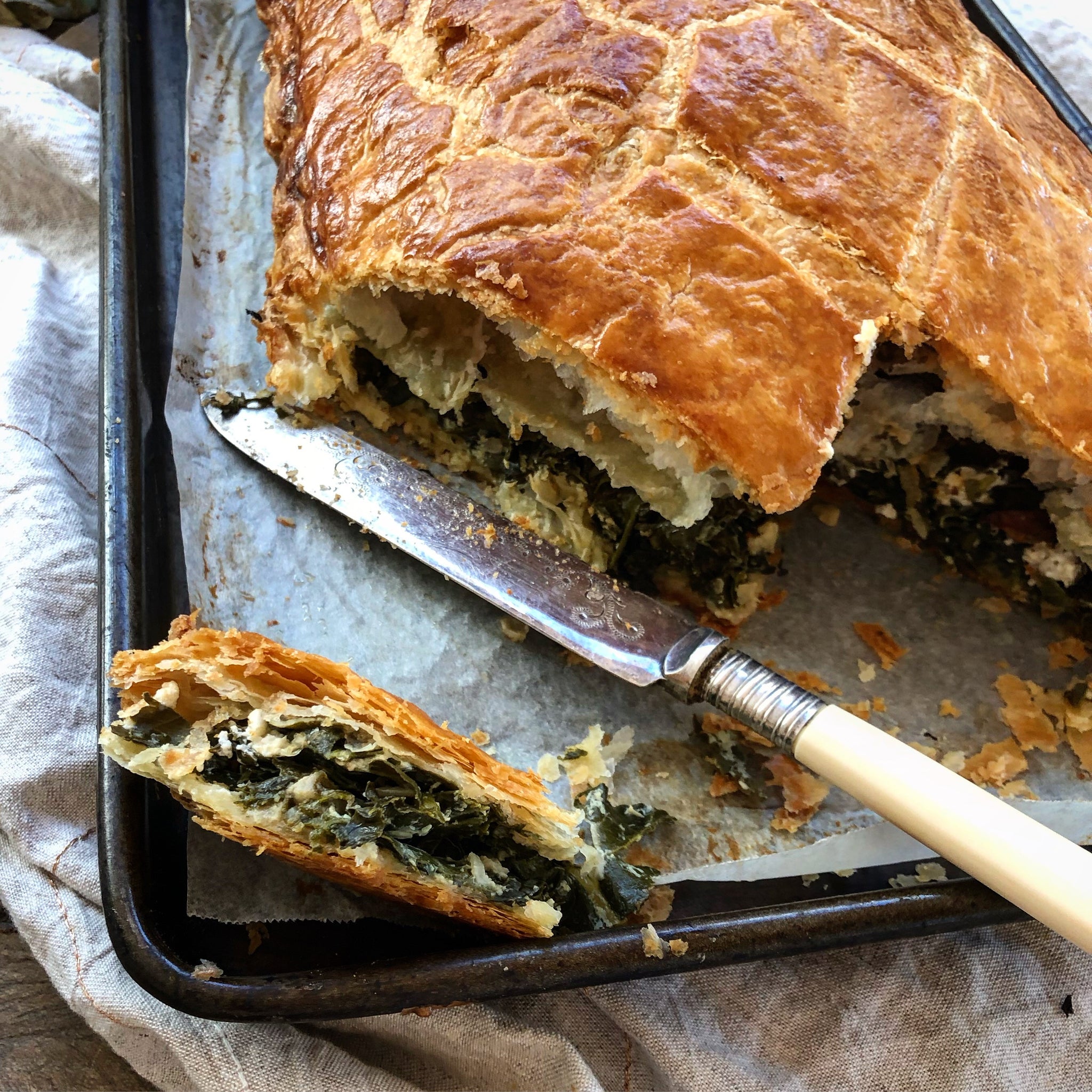 Kale Rough Puff Pie