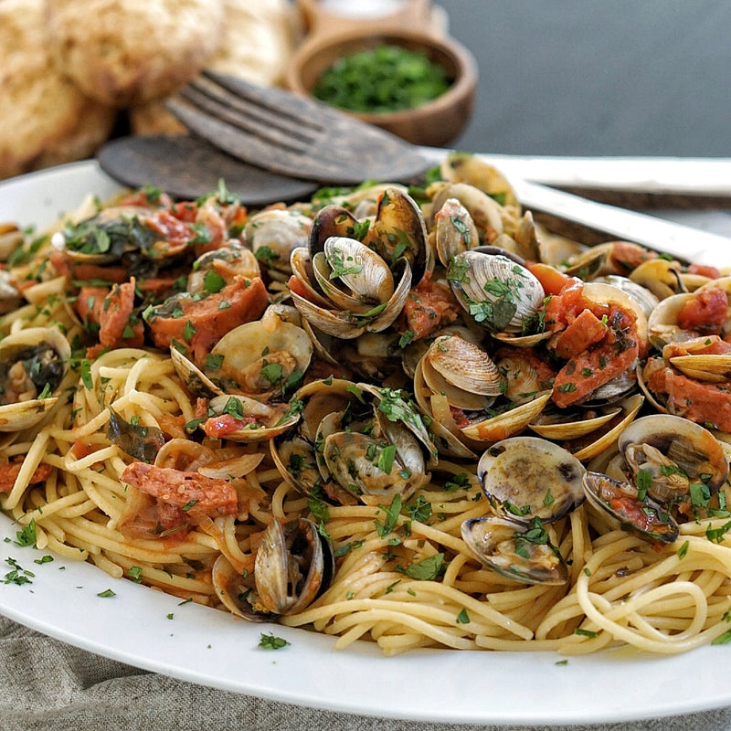 Vongole and Chorizo Pasta