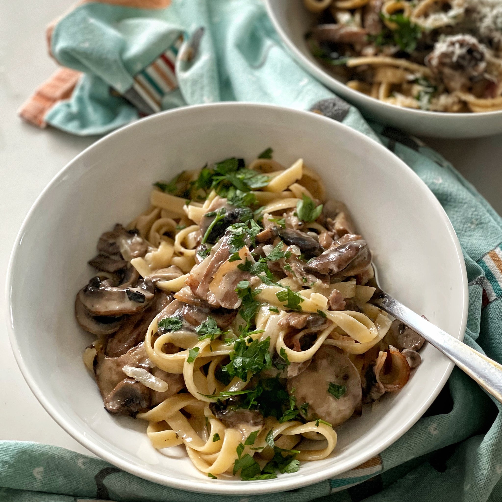 Mum's Fettuccine Carbonara