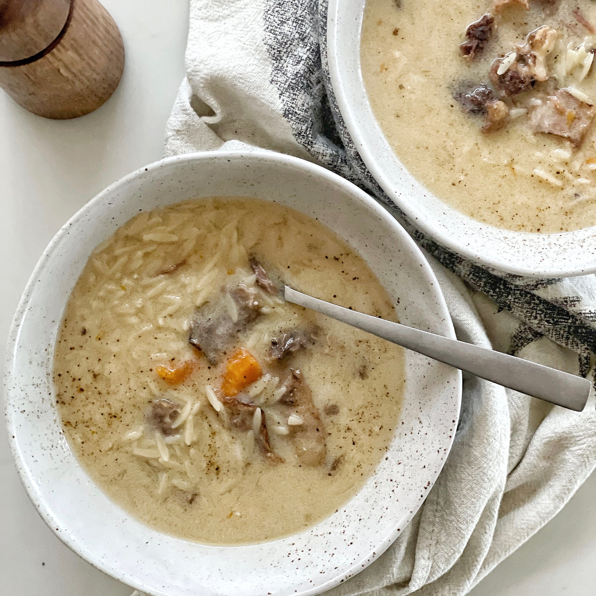 Beef Avgolemono Soup